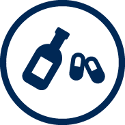vector icon of drugs and alcohol