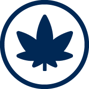 vector icon of a cannabis leaf