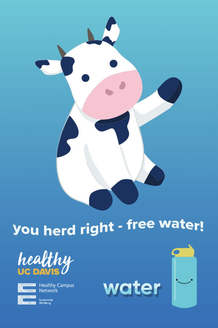 Cow promoting water 