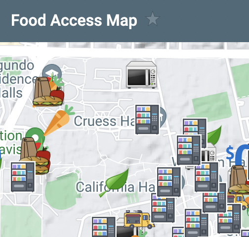 screenshot of food access map