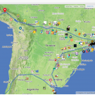 capture of the South American Journey Walker Tracker map