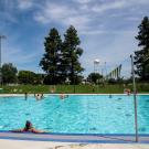 image of students relaxing and enjoying the Rec Pool on the UC Davis campus